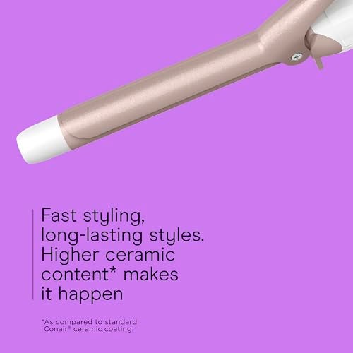Conair Double Ceramic 3/4-Inch Curling Iron, ¾-Inch Barrel Creates Tight Curls, Hair Curler for Use on Short, Medium, and Long Hair, White - Image 4