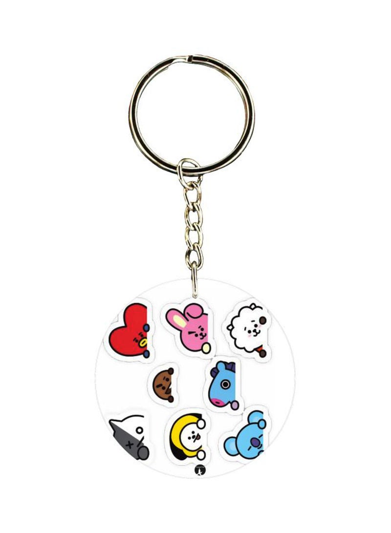 RKN Cartoon Animals Printed Keychain