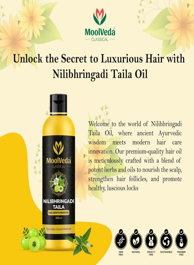 Moolveda Neelibringadi Neelibhringadi Keram Tailam (Pack of 2 Each 200ml) Delays Premature Greying, Reduces Dandruff and Strengthens Hair | With Bringaraj, Neeli, Karnasphota, and Amla - Image 3