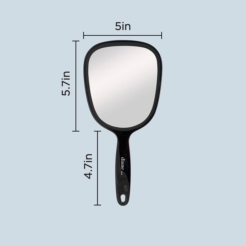 Diane Plastic Handheld Mirror – Vanity Oval Mirror with Hanging Hole in Handle – Small Size (5” x 11”) for Travel, Bathroom, Desk, Makeup, Beauty, Grooming, Shaving, D1015 - Image 3