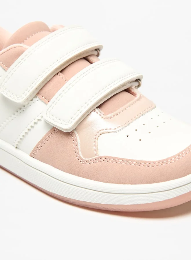 Little Missy Girls Little Missy Colourblock Sneakers with Hook and Loop Closure