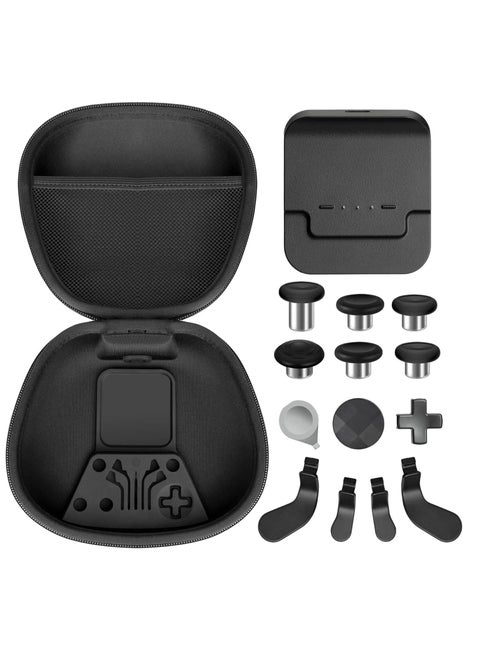 Complete Component Pack for Xbox Elite Wireless Controller Series 2，package Includes 1 Carrying Case 1 Dock, 4 Paddles, 2 DPads, 6 Thumbsticks,1Tool, for Xbox One Elite Series 2 Core Replacement Parts