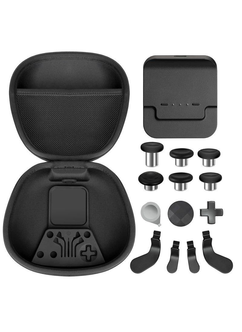Generic Complete Component Pack for Xbox Elite Wireless Controller Series 2，package Includes 1 Carrying Case 1 Dock, 4 Paddles, 2 DPads, 6 Thumbsticks,1Tool, for Xbox One Elite Series 2 Core Replacement Parts  - Image 1