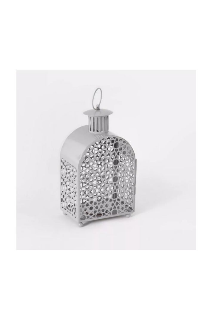 Lantern Metal Gray Size 14.5 x 10.5 x 27 cm - Image 1