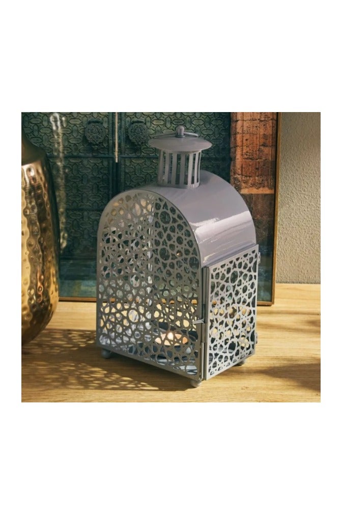 Lantern Metal Gray Size 14.5 x 10.5 x 27 cm - Image 2