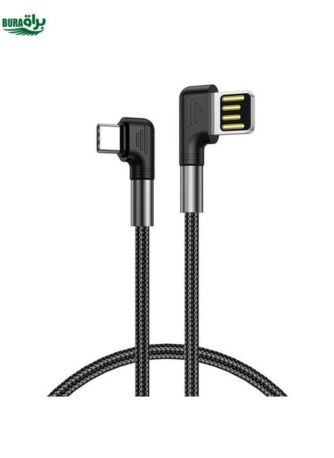 3A USB to USB-C/Type-C Double Elbow Charging Cable(0.5m)