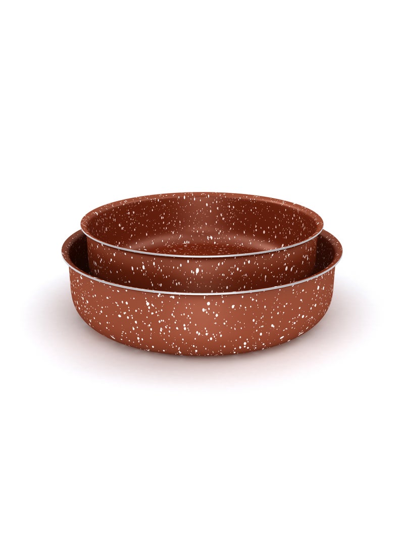 Lapis لابيس طقم صوانى فرن جرانيت نحاسي مقاس 24 - 28 سم  - Image 2