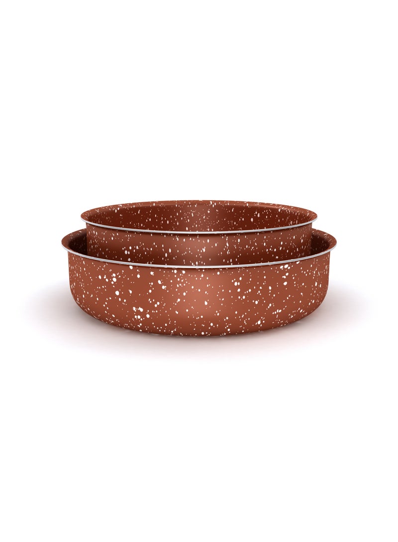 Lapis لابيس طقم صوانى فرن جرانيت نحاسي مقاس 24 - 28 سم  - Image 1