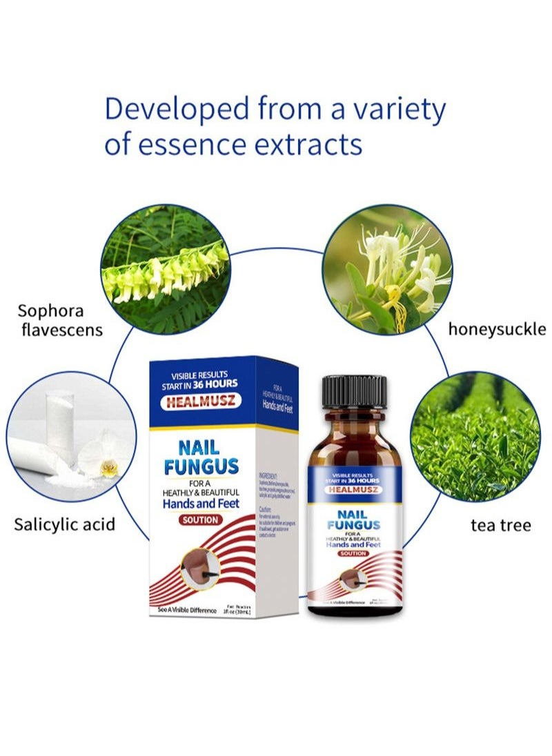 HEALMUSZ - Toenail Fungus Treatment Extra Strength-Fungal Nail Treatment for Toe Nail and Fingernails-Tea Tree Oil Nail Repair Solution for Thick/Broken/Discolored Nails-Renews Damaged Cracked Ingrown Toenail - Image 1