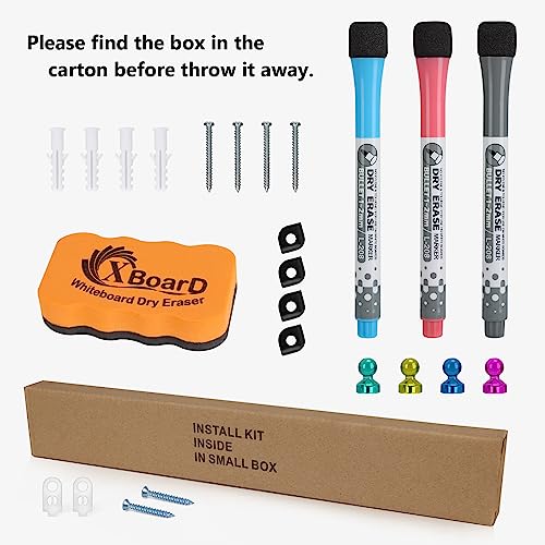 XBoard Magnetic Dry Erase Whiteboard 24 x 18 Inch, Double Sided White Board for Wall with Marker Tray | Silver Aluminum Frame Presentation Board for Home Office Classroom - Image 3