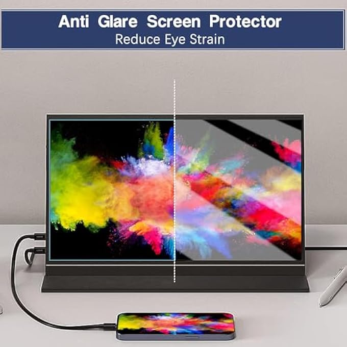 rayihni 2 PACK 17.3 INCH PORTABLE MONITOR EYES PROTECTION SCREEN PROTECTOR FOR MNN/KYY/ARZOPA/INNOVIEW/LEPOW/ZSCMALLS/NEWSOUL/ASUS/QQH, ANTI BLUE LIGHT ANTI GLARE SCREEN PROTECTOR FOR 17.3" PORTABLE MONITOR - Image 3