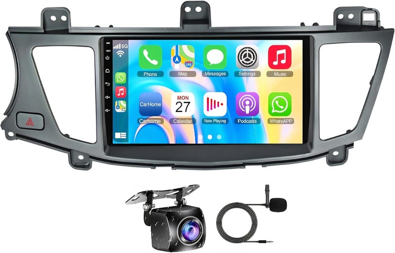 فيريكس ستيريو سيارة كيا كادينزا K7 بشاشة أندرويد 2009-2013 مع Apple Carplay Android Auto لاسلكي واي فاي DSP FM&AM BT AHD كاميرا متضمنة واجهة سريعة (4 + 32 جيجابايت Carplay 8CORE) - Image 1