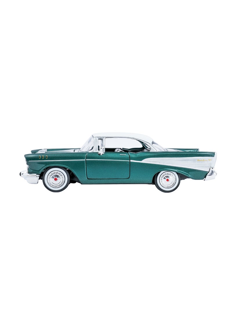 MOTORMAX 1957 Chevrolet Bel Air Die-Cast Model Car 1:24 Scale – Officially Licensed Classic Collectible with Opening Doors & Detailed Interior - Image 3