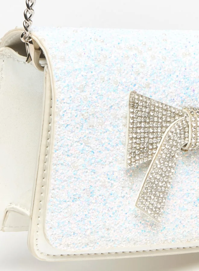 فلورا بيلا من شو إكسبرس Bow Accent Crossbody Bag with Detachable Chain Strap