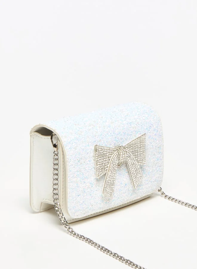 فلورا بيلا من شو إكسبرس Bow Accent Crossbody Bag with Detachable Chain Strap
