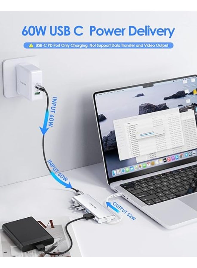 Lention LENTION USB C Hub with 4 USB 3.0 & Type C Charging Compatible 2023-2016 MacBook Pro, New Mac Air, New Surface, Chromebook, More, Stable Driver Certified Type C Multiport Adapter (CB-C31, Silver)  - Image 5