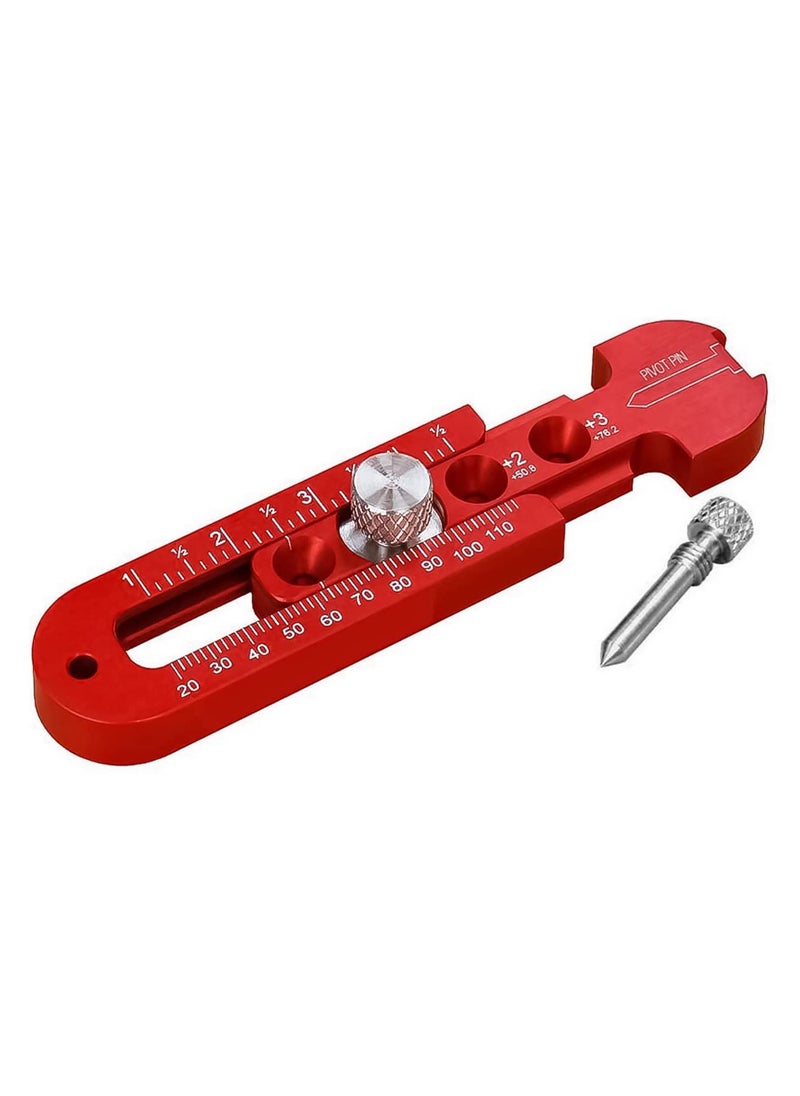 Generic - Adjustable Woodworking Compass Scriber with Dual-Scale Ruler for Accurate Marking and Drawing, 164mm Aluminum Alloy Gauge for Carpenters - Image 1