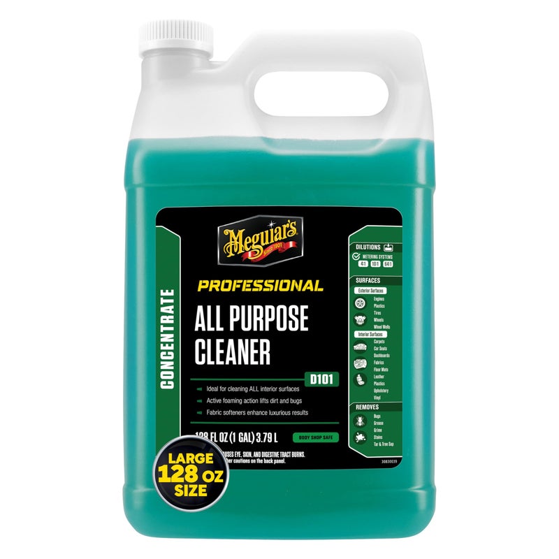 Meguiars D10101 All Purpose Cleaner Versatile Car Detailing Cleaner Ideal for Both the Interior and Exterior Vehicle Surfaces Foaming Action Lifts Dirt from Leather Carpet Upholstery and Vinyl