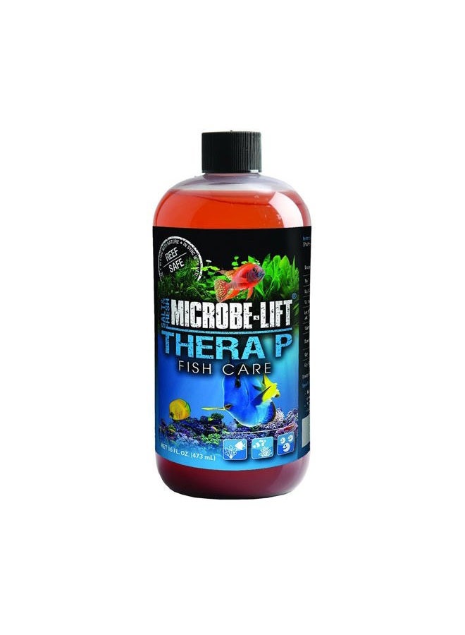 Microbe Lift مايكروب ليف THERAPH16 علاج رعاية الأسماك TheraP للأحواض المائية العذبة والمالحة المنزلية، 16 أونصة - Image 1