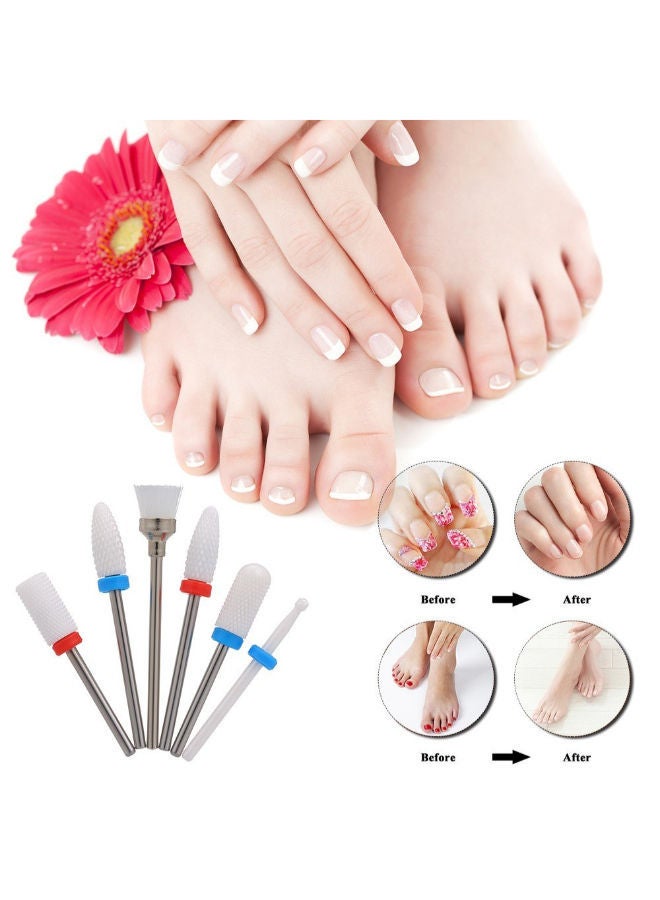 نيبمينينت طَقم 6 قطع أدوات دوارة لتلميع الأظافر من السيراميك متعدد الألوان - Image 3