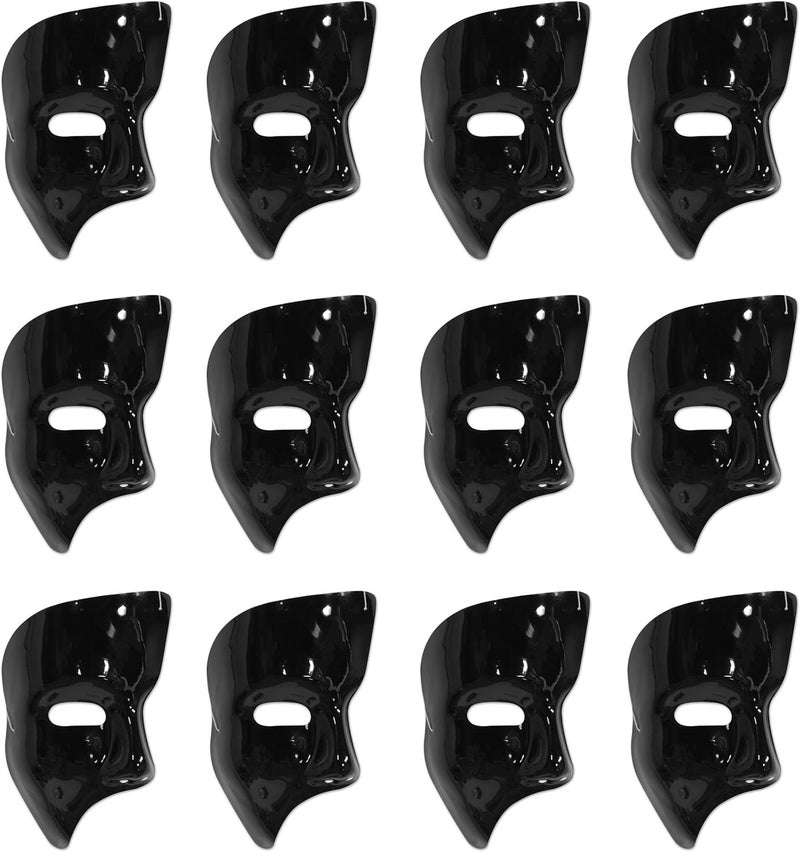 Beistle أقنعة شبح سوداء عامة من بيستيل مقاس واحد - Image 1