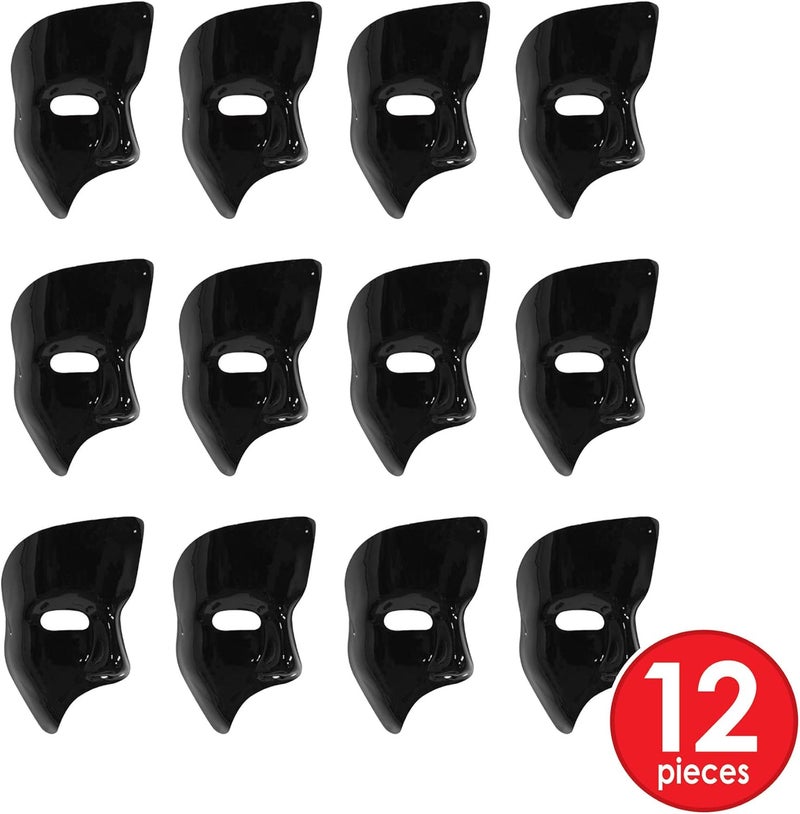 Beistle أقنعة شبح سوداء عامة من بيستيل مقاس واحد - Image 4