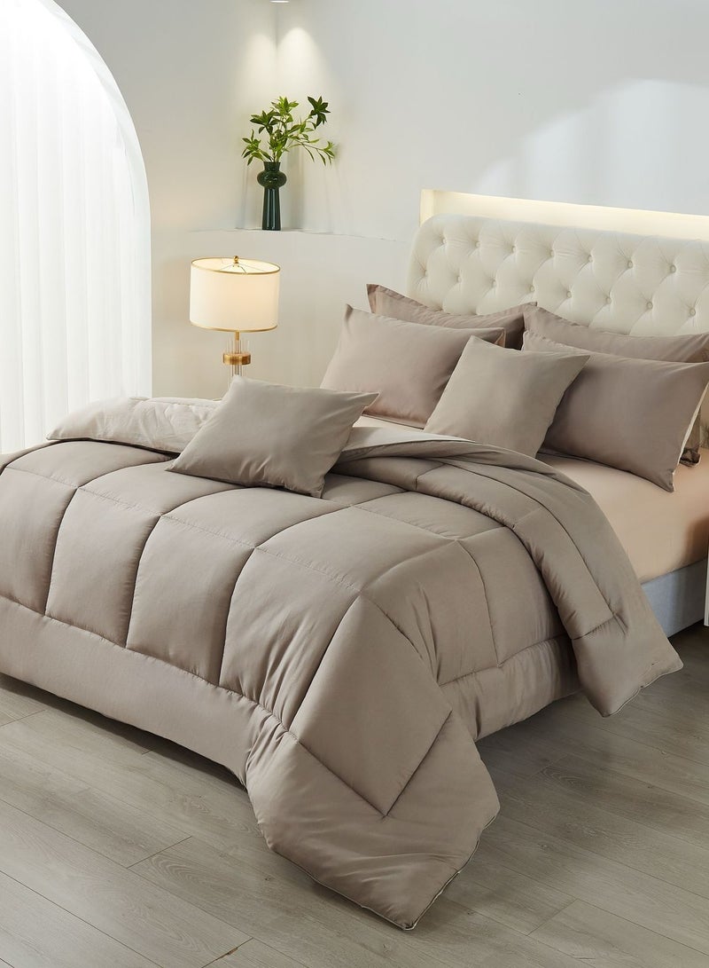 ShinyFlower Cotton Filling Comforter 5 Pieces Set ,Soft Microfiber Fabric,  Single Size 220x160 cm, Hotel Comforter - Image 5