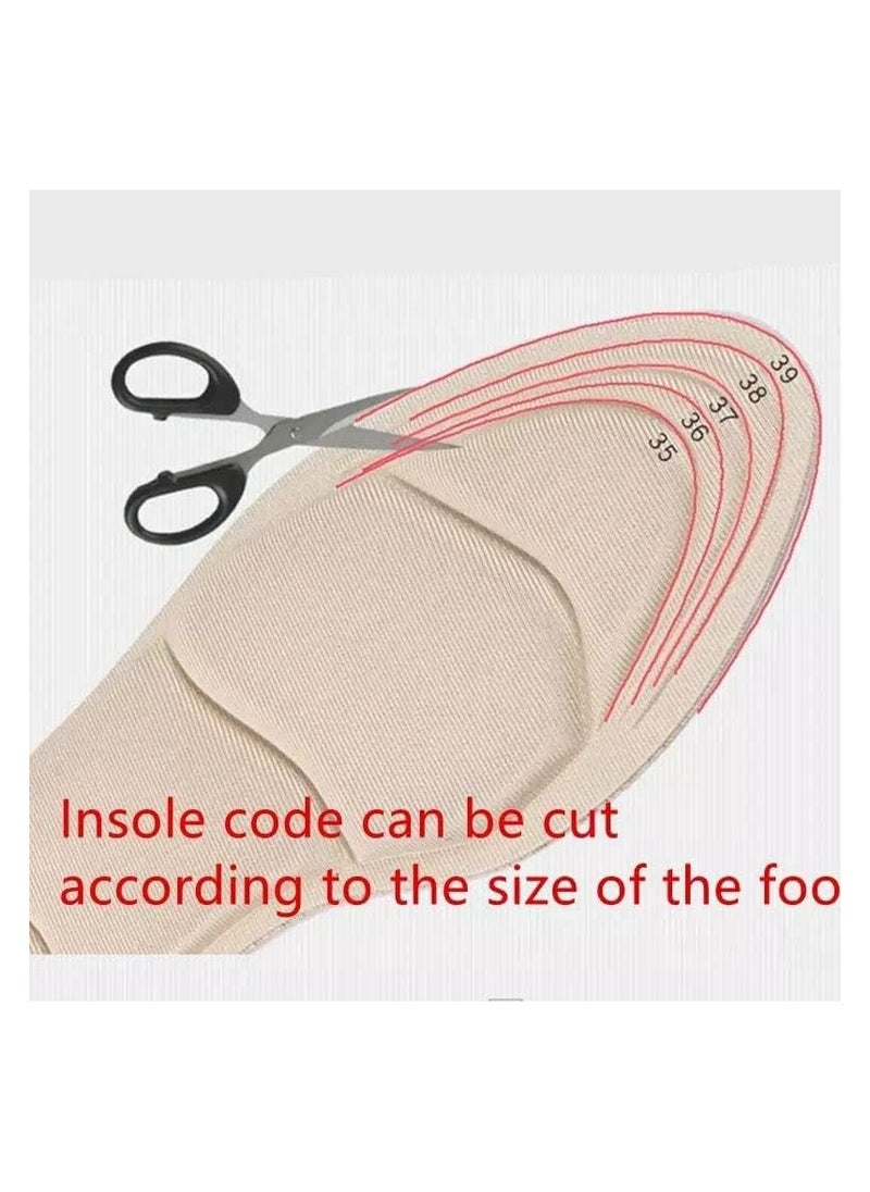 Generic - Beige Shoe and heel cushion insert pad foam shoe insoles, for loose shoes sore relief comfortable unisex universal fit - Image 1