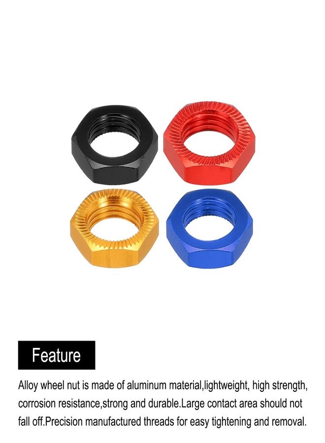 MECCANIXITY Aluminum 17mm x M12 RC Nut Pack of 16 (4 Colors) Hex Wheel Nuts for 1/8 RC Model Car Trucks Off Road Upgraded Parts - Image 4