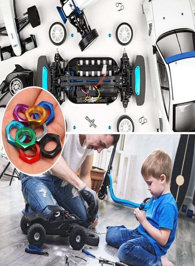 MECCANIXITY Aluminum 17mm x M12 RC Nut Pack of 16 (4 Colors) Hex Wheel Nuts for 1/8 RC Model Car Trucks Off Road Upgraded Parts - Image 5