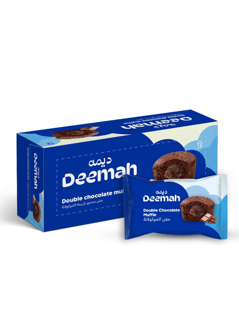 Deemah Double Chocolate Muffin 12x27g - Image 1