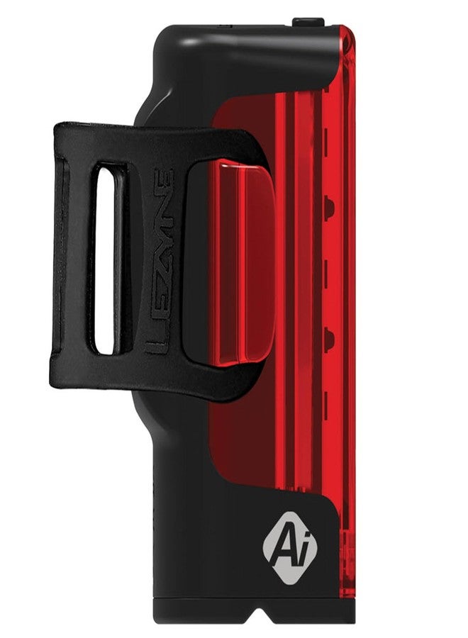 LEZYNE Strip Drive Pro Ai Alert 400+ Rear - Bicycle USB Rechargeable Durable Water-Resistant IPX7 White LED Tail Light w/ 2 Solid & 5 Flash Modes | Includes Silicone Rubber Mounting Strap | 400 Lumens - Image 3
