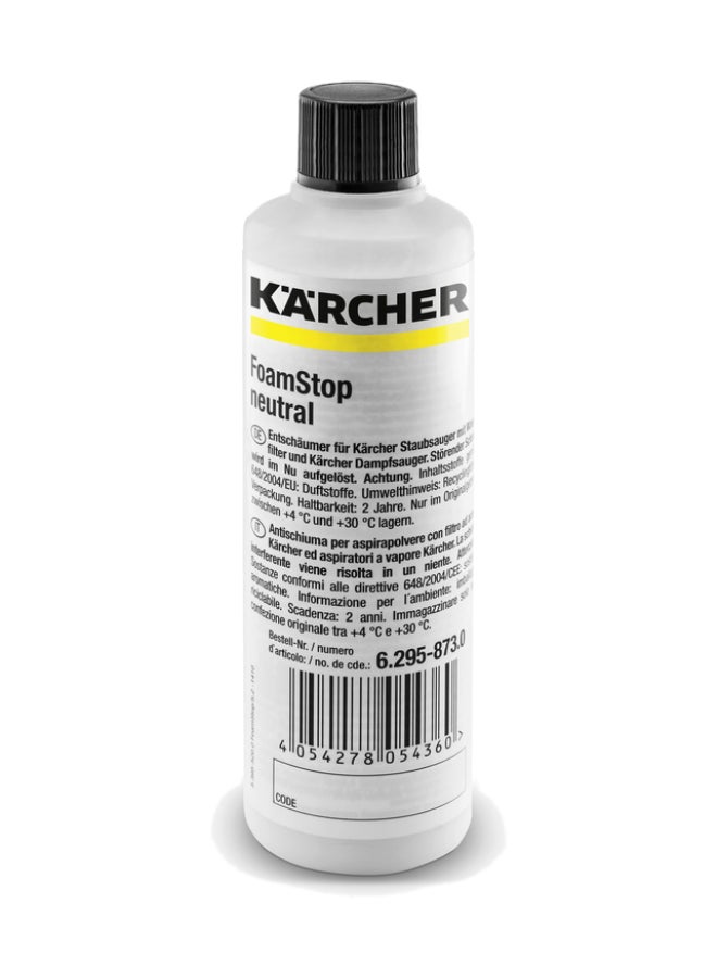 KARCHER Foamstop Neutral Defoamer , 125Ml, Anti-Foam For Water Filter & Steam Vacuums, Fresh Aroma