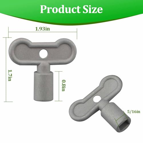 LanKstet 80132 Sillcock Key, Water Spigot Key, Water Shut Off Key, Outdoor Faucet Handle, Water Key 5/16", Metal - 2 Pcs - Image 2