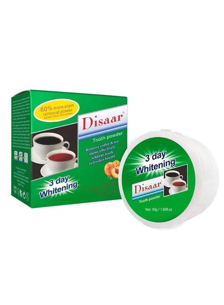 Disaar Whitening Tooth Powder Removes Coffee and Tea Stains and Refresh Breath - 50 gm - Image 1