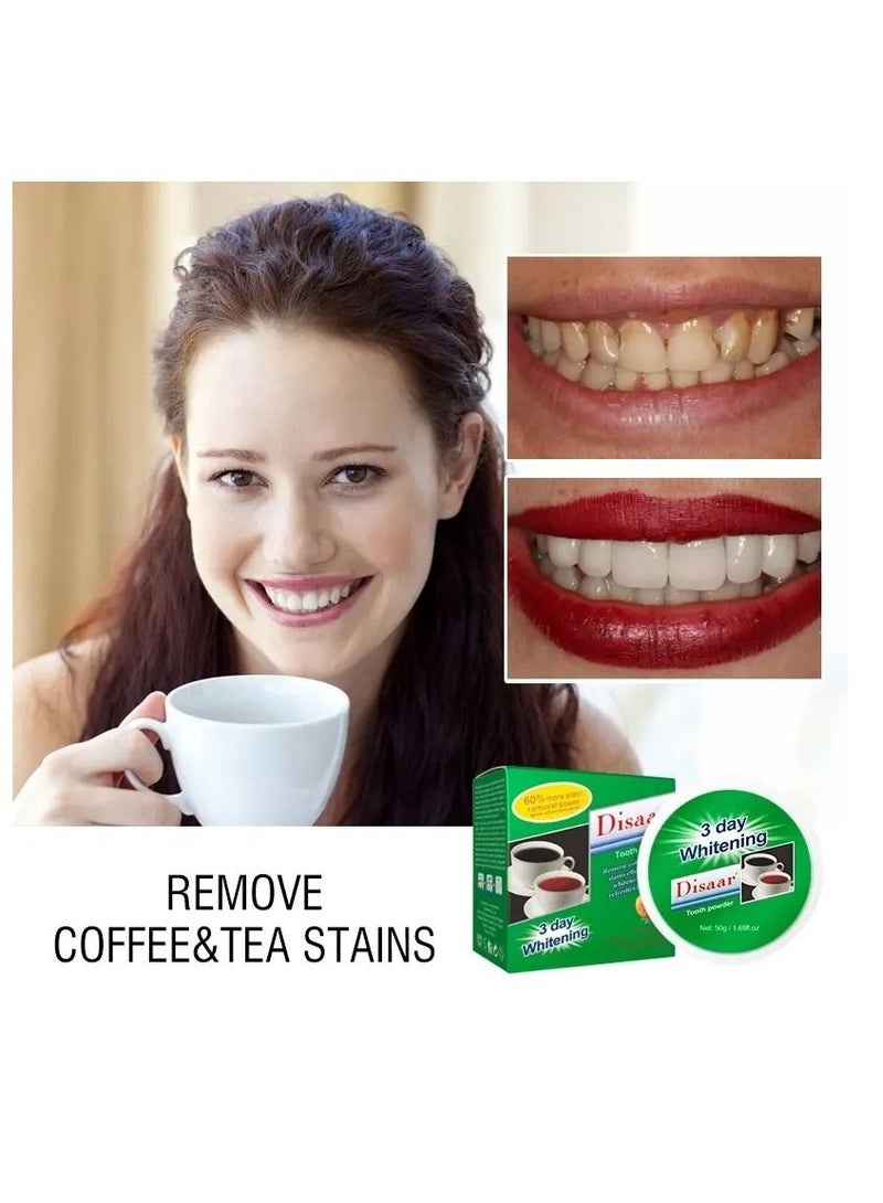Disaar Whitening Tooth Powder Removes Coffee and Tea Stains and Refresh Breath - 50 gm - Image 4