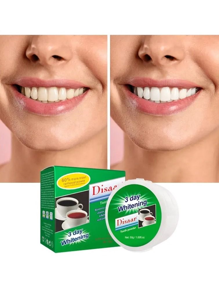 Disaar Whitening Tooth Powder Removes Coffee and Tea Stains and Refresh Breath - 50 gm - Image 5