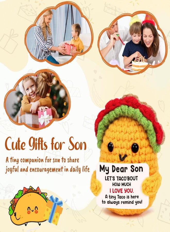 Jettryran Son Gifts from Mom Dad Mini Crochet Taco Son Birthday Gifts for Year Old Bonus Step Son from Mother Father, to My Best Son Ever Christmas Easter Basket Stuffers Valentines Teen Boys Teenage - Image 5