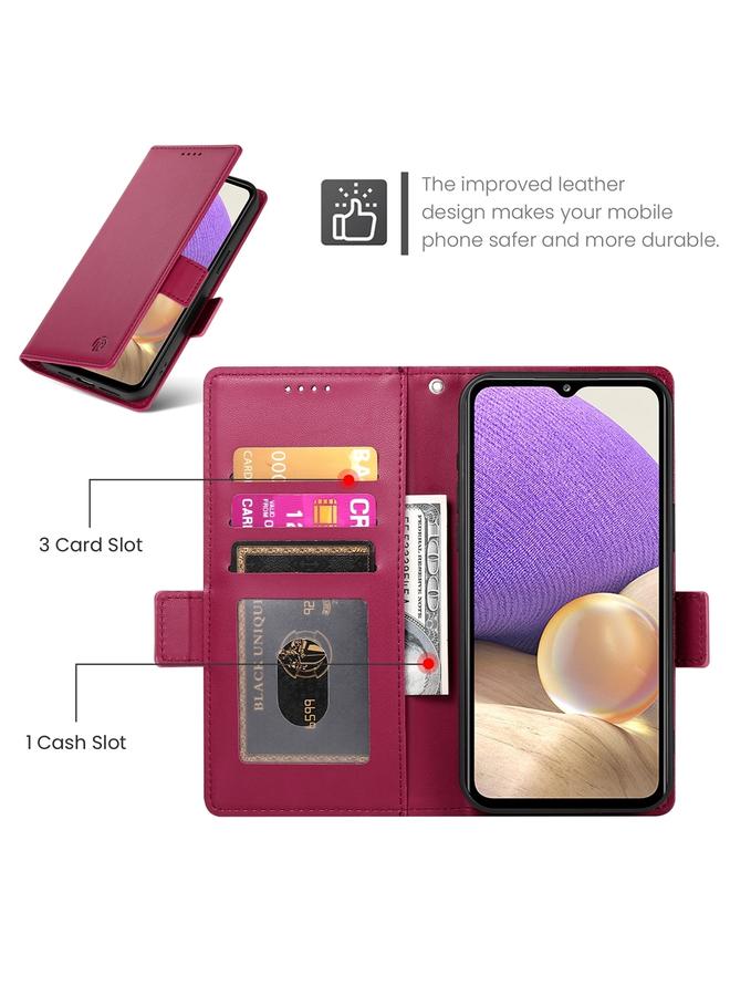 S-TOP Case For Samsung Galaxy A32 5G / M32 5G Side Buckle Magnetic Frosted Leather Phone Case - Image 4