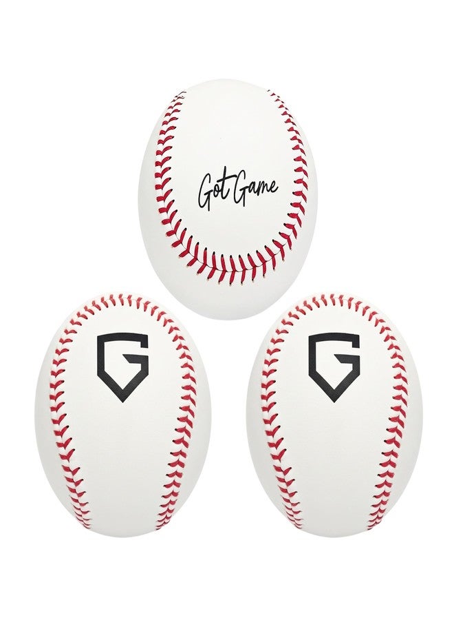 Got Game Soft Hand Stitched Indoor/Outdoor Baseball - Realistic Safety Practice Ball - Baseball Gift, Thowing, Fielding Practice (3) - Image 4