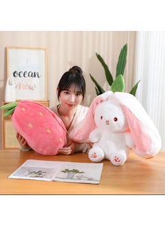 Canestar The Sweetest Strawberry Rabbit Sleeping Companion 50CM- Special Design Both Strawberry and Rabbit Pink  - Image 3