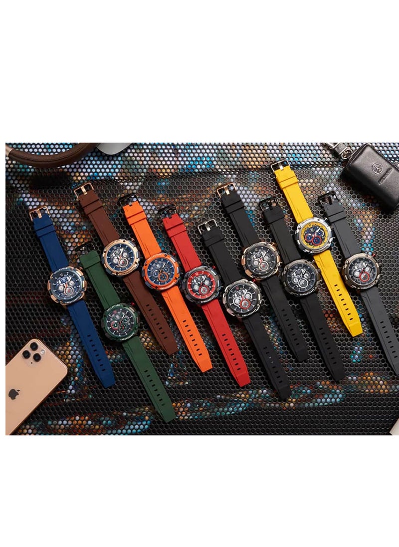 T5 Men's Chronograph Silicone strap Watch