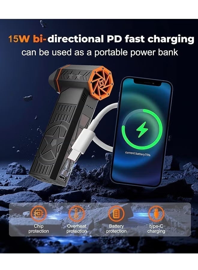 CRONY F31 Portable Blower, 130,000 RPM Turbo Fan, Three Wind Speeds, Rechargeable Compressed Air Blower, 150G Airflow, Cordless Cleaning Tool, Suitable for Keyboard, Car, Home, and Outdoor Use. - Image 5