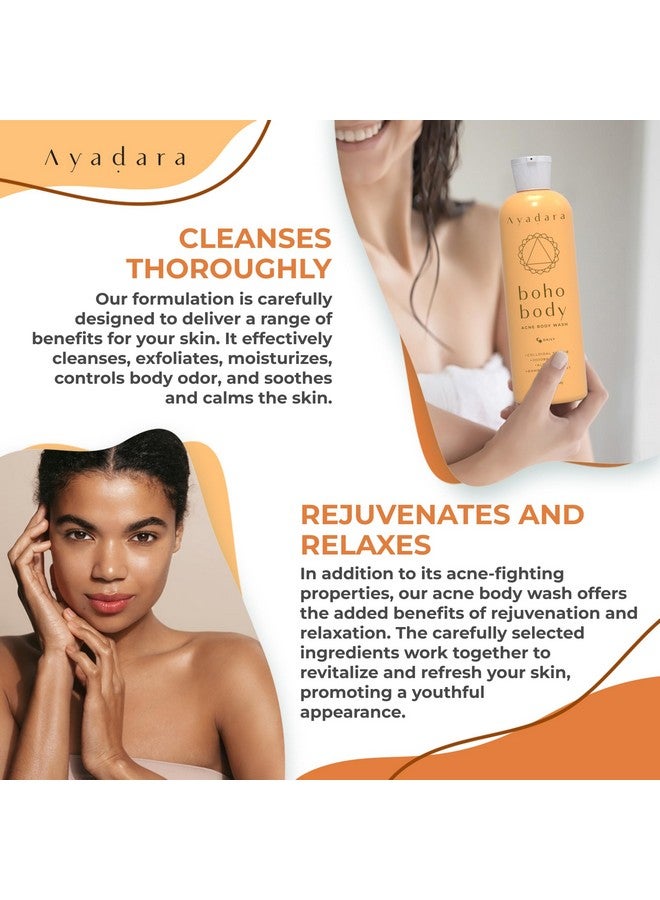 ايدارا غسول الجسم لعلاج حب الشباب من بوهو بودي، 8 أونصة، غسول الجسم لعلاج حب الشباب في الظهر، غسول الجسم لعلاج حب الشباب مع الصبار المرطب، غسول الجسم لعلاج حب الشباب الذي يرطب البشرة، غسول الجسم للبشرة الحساسة للرجال والنساء، أكثر من 50 استخدامًا - Image 3