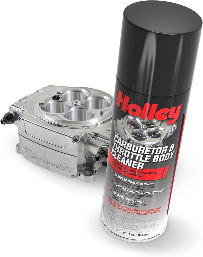 HOLLEY Carburetor and Throttle Body Cleaner Spray, 18 oz Can - Removes Dirt, Gum, and Carbon Buildup Deposits, Degreaser - Including Carb Linkages, Plates, and Valves - Image 3