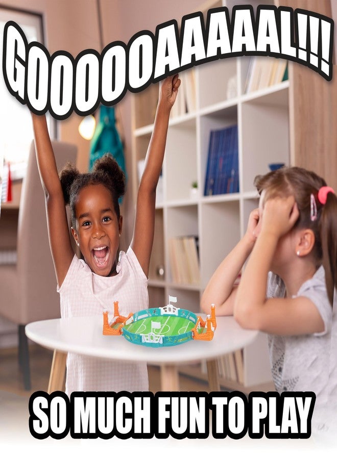 EXPRESSIONS Tabletop Soccer Game - Portable Soccer Fun w/ 4 Balls Included - Table Top Soccer Goal & Tiny Soccer Balls, Hand Soccer Training Soccer Goal Toy - Image 4