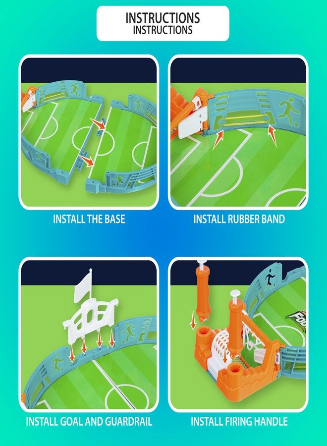 EXPRESSIONS Tabletop Soccer Game - Portable Soccer Fun w/ 4 Balls Included - Table Top Soccer Goal & Tiny Soccer Balls, Hand Soccer Training Soccer Goal Toy - Image 3