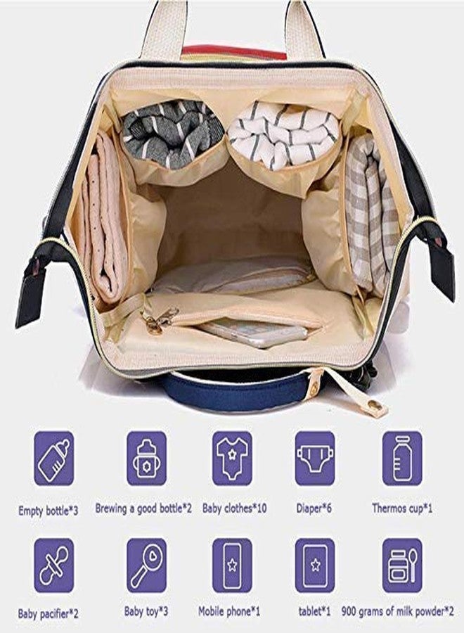 Alya Multifunctional Waterproof Durable Nursing Maternity Diaper Backpack Tote Bag for Travelling (Blue) - Image 2