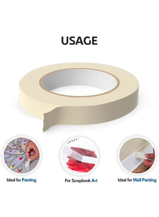 Chase Up Masking Tape 2" x 20 Yards | Strong Adhesive Tape for Painting, Decorating, DIY Home, Office, School Stationery, Arts, DIY Crafts etc [6 Roll] - Image 3