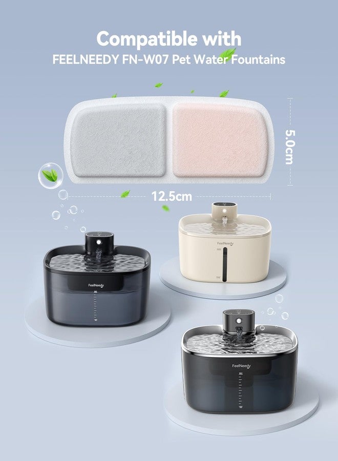 FEELNEEDY 6 Pack Filter for Cat Water Fountain & 6 Pack Sponges Filter Replacement for 135 fl oz/4L Cat Water Fountain FN-W07 - Image 2